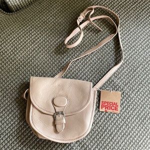 Zara leather tan crossbody purse